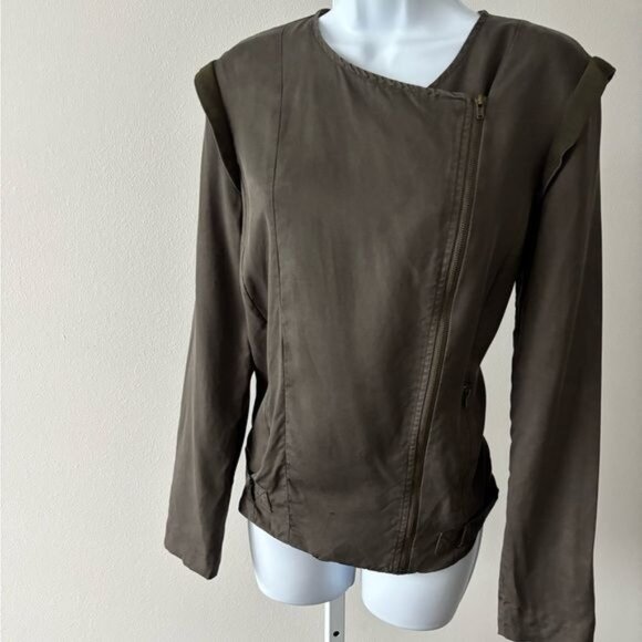 ASTR Jacket Size Small Moto Olive Green Rebellious Grunge Cyber Punk Streetwear - Picture 8 of 12